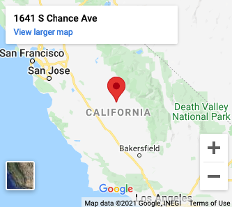 Map showing the Fresno Flea Market location